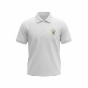 Unisex White Poloshirt Inc Embroidered Logo - enlarged view