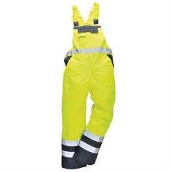 S488 Hi Vis Contrast Unlined Bib+Brace