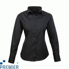 PR300 Ladies Poplin Long Sleeve Shirts Includes Embroidery