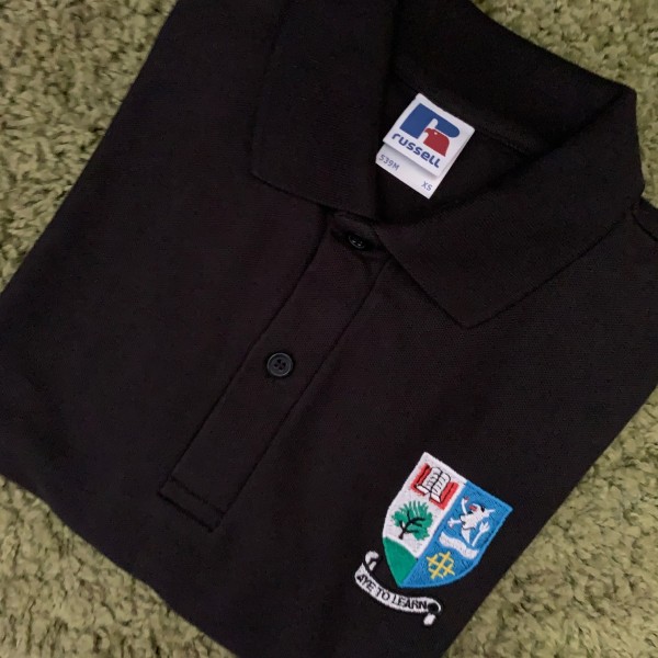 Jerzees Unisex Black Poloshirt Inc Crest Embroidered Logo