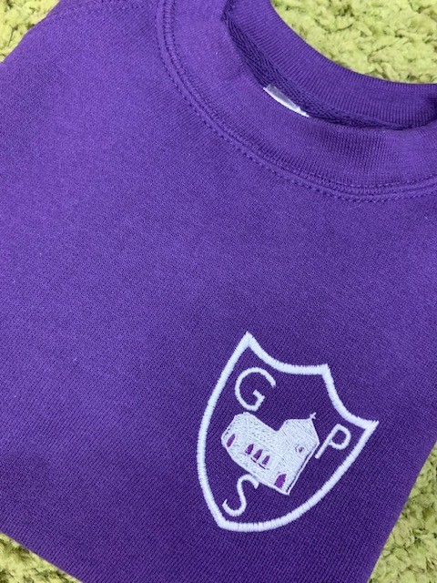 Unisex Purple Sweatshirt Inc Embroidered Logo