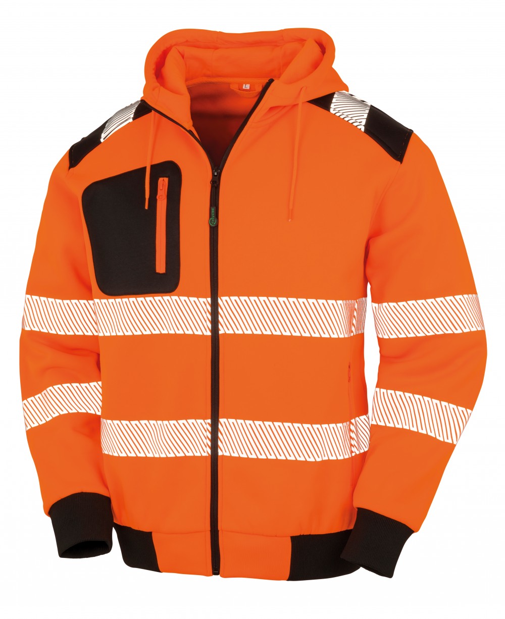 Recycled Robust Zipped Safety Hoodie
