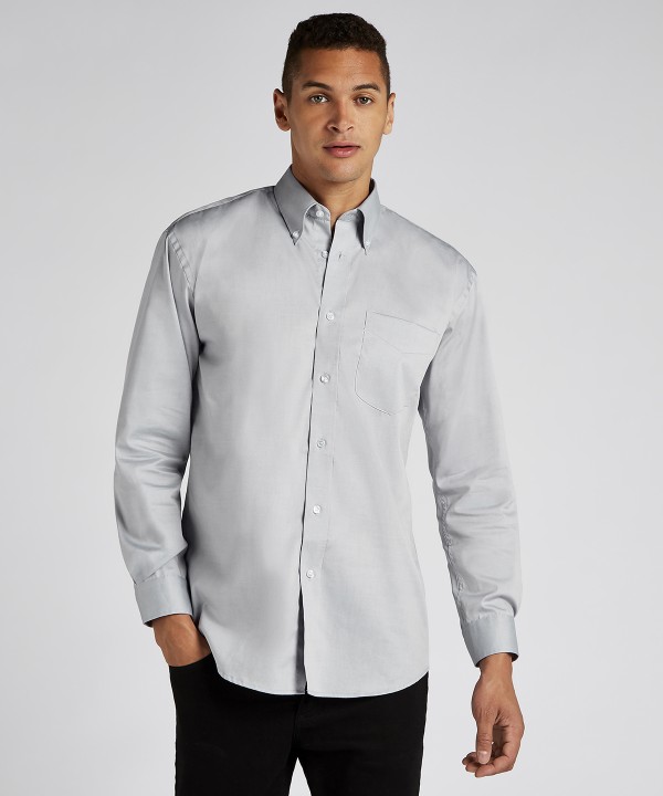 Kustom Kit Easy Iron Long Sleeve Oxford Shirt