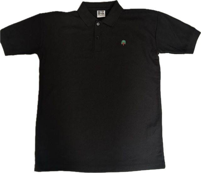 Russell Unisex Black Poloshirt Inc Tree Embroidered Logo