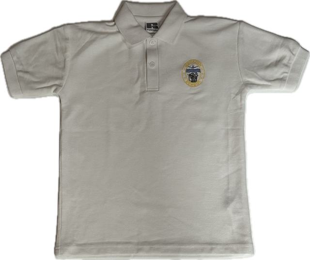 Unisex White Poloshirt Inc Embroidered Logo