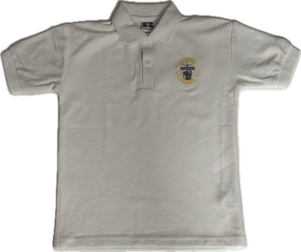 Unisex White Poloshirt Inc Embroidered Logo