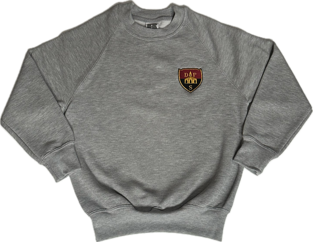 Russell Heather Grey Sweatshirt Inc Embroidered Logo