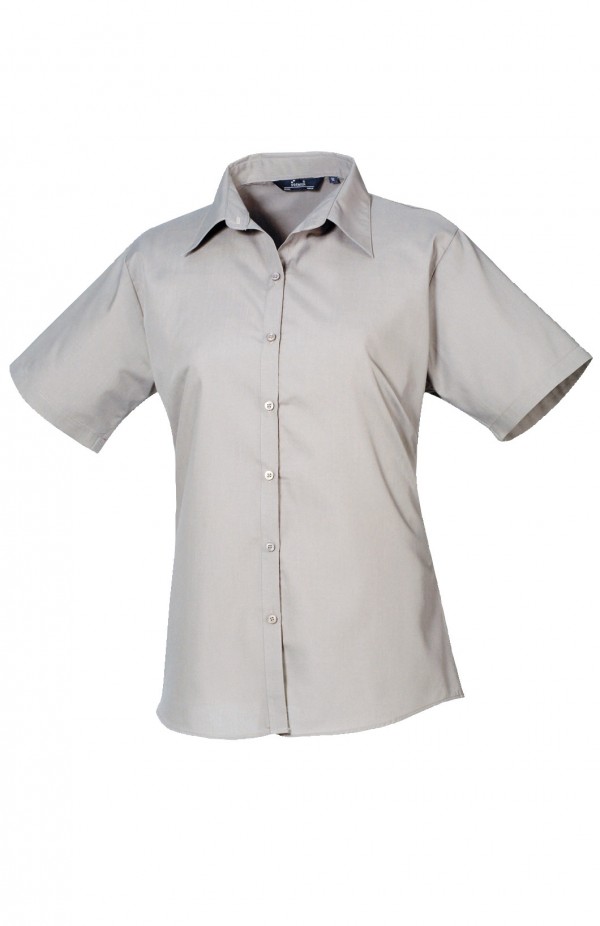 Premier Ladies Short Sleeve Poplin Shirt