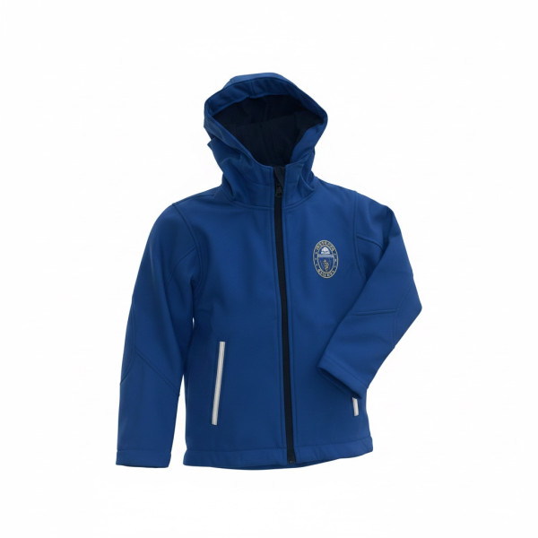 Unisex Royal Hooded Softshell Jacket Includes Embroidered Logo
