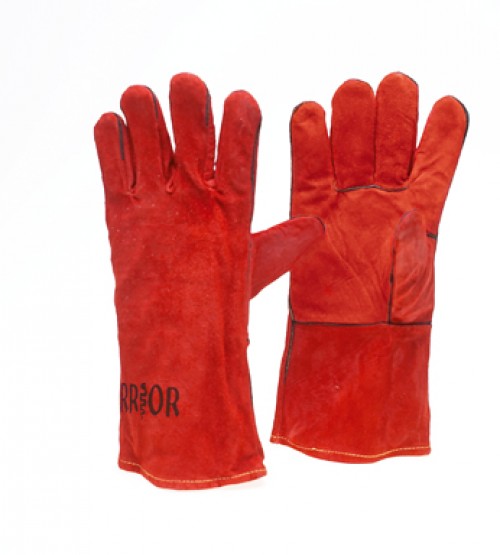 Red Welders Gauntlets