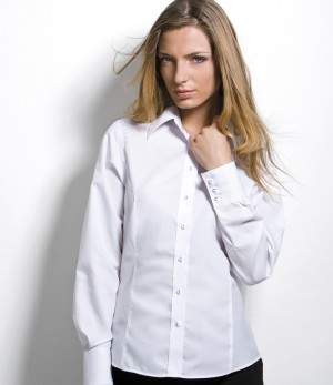 Kustom Kit Ladies Easy Iron Long Sleeve Shirt